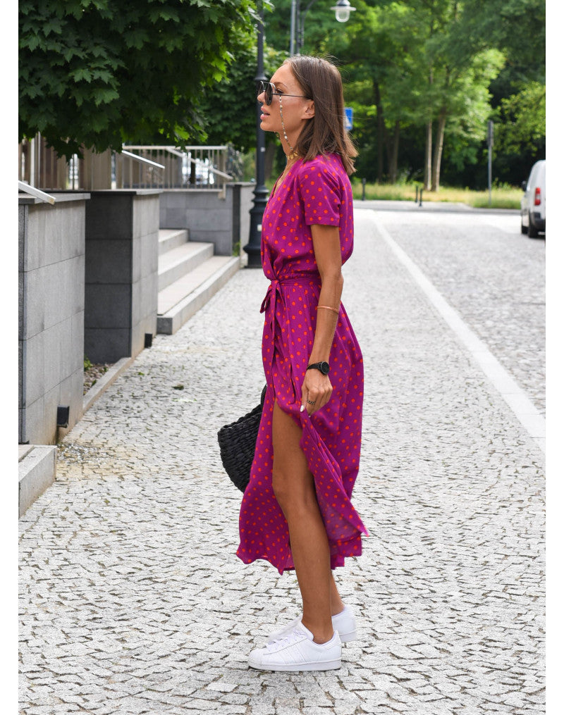 Amelia | Midi Dress with Floral Wrap Design