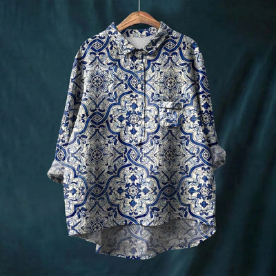 Floral Elegance Women's Shirt by Liesa