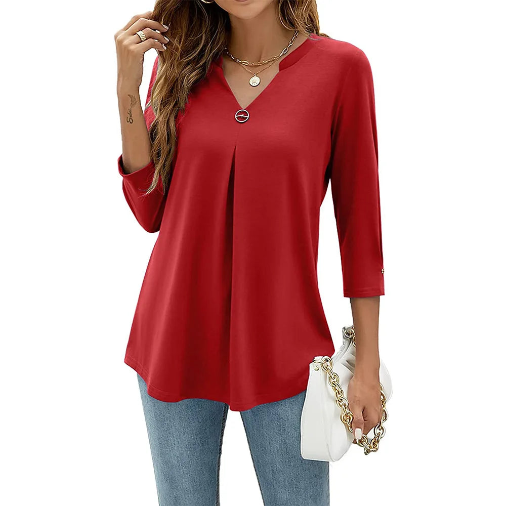 V-Neck Elegant Top by Elena