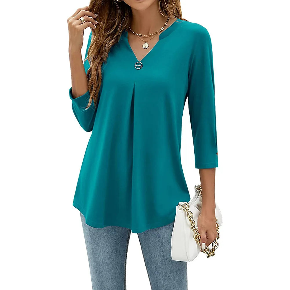 V-Neck Elegant Top by Elena