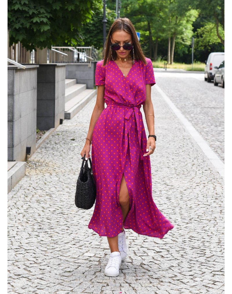 Amelia | Midi Dress with Floral Wrap Design