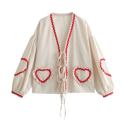 GRACIE Heart Print Blouse