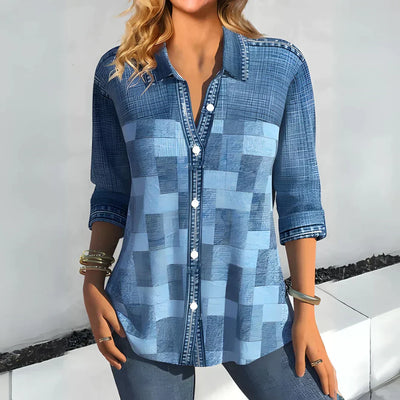 Hazel Vintage Checkered Top