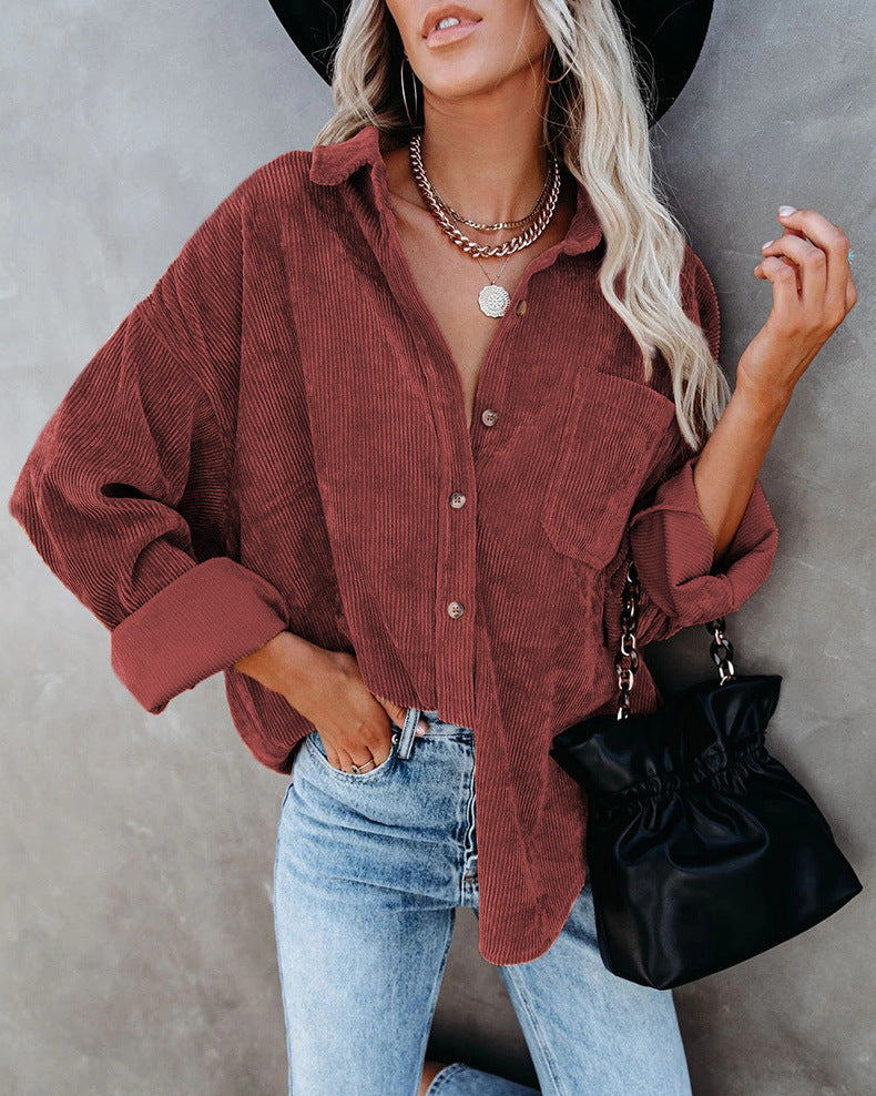 Classic Bella Velvet Shirt in Vintage Style