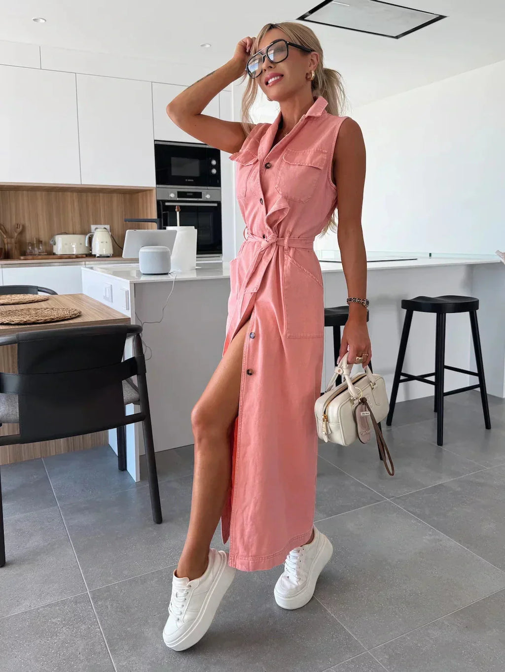 Luzia | Long Denim Maxi Dress