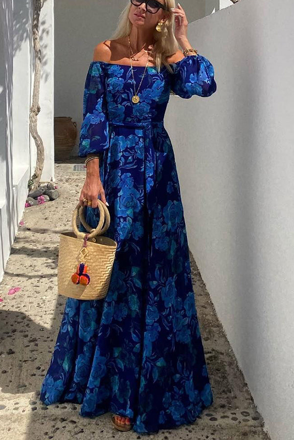 Elvire | Off-Shoulder Floral Maxi Dress