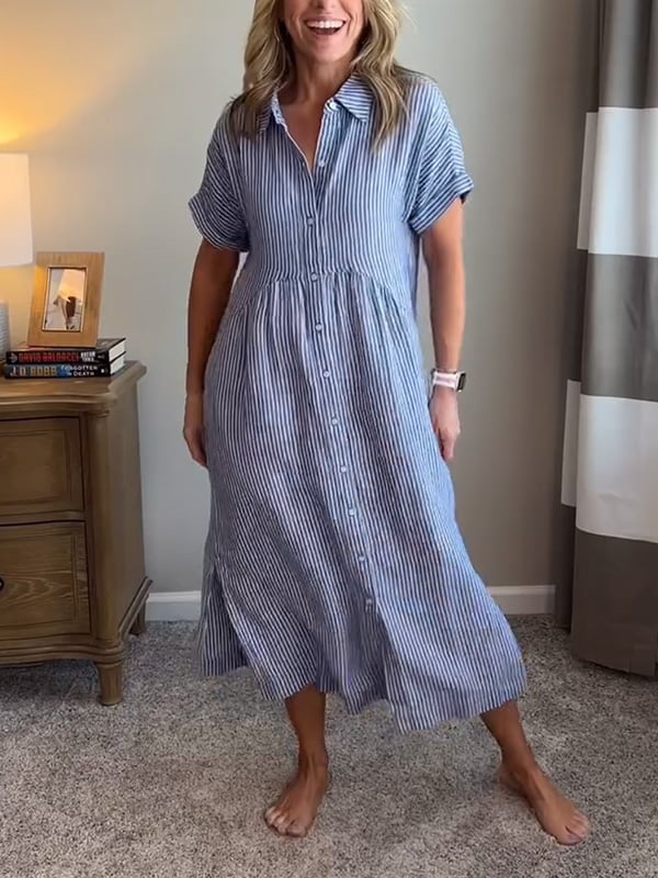 Camila | Chic Striped Elegance Dress