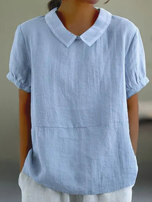 Amalie Casual Fit Collared Top