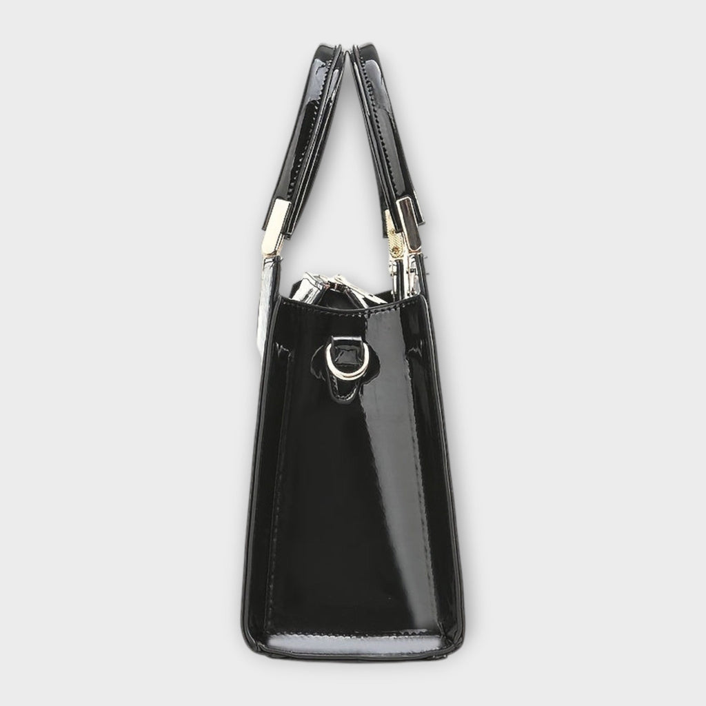 Claire - Glossy Crocodile Leather Pattern Handbag