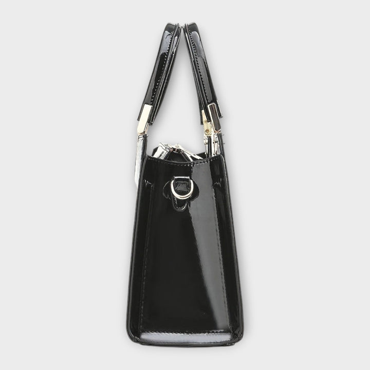 Claire - Glossy Crocodile Leather Pattern Handbag