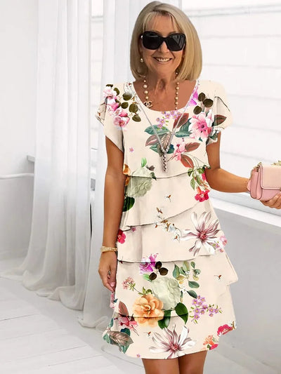 Ashley | Floral Ruffle Dress