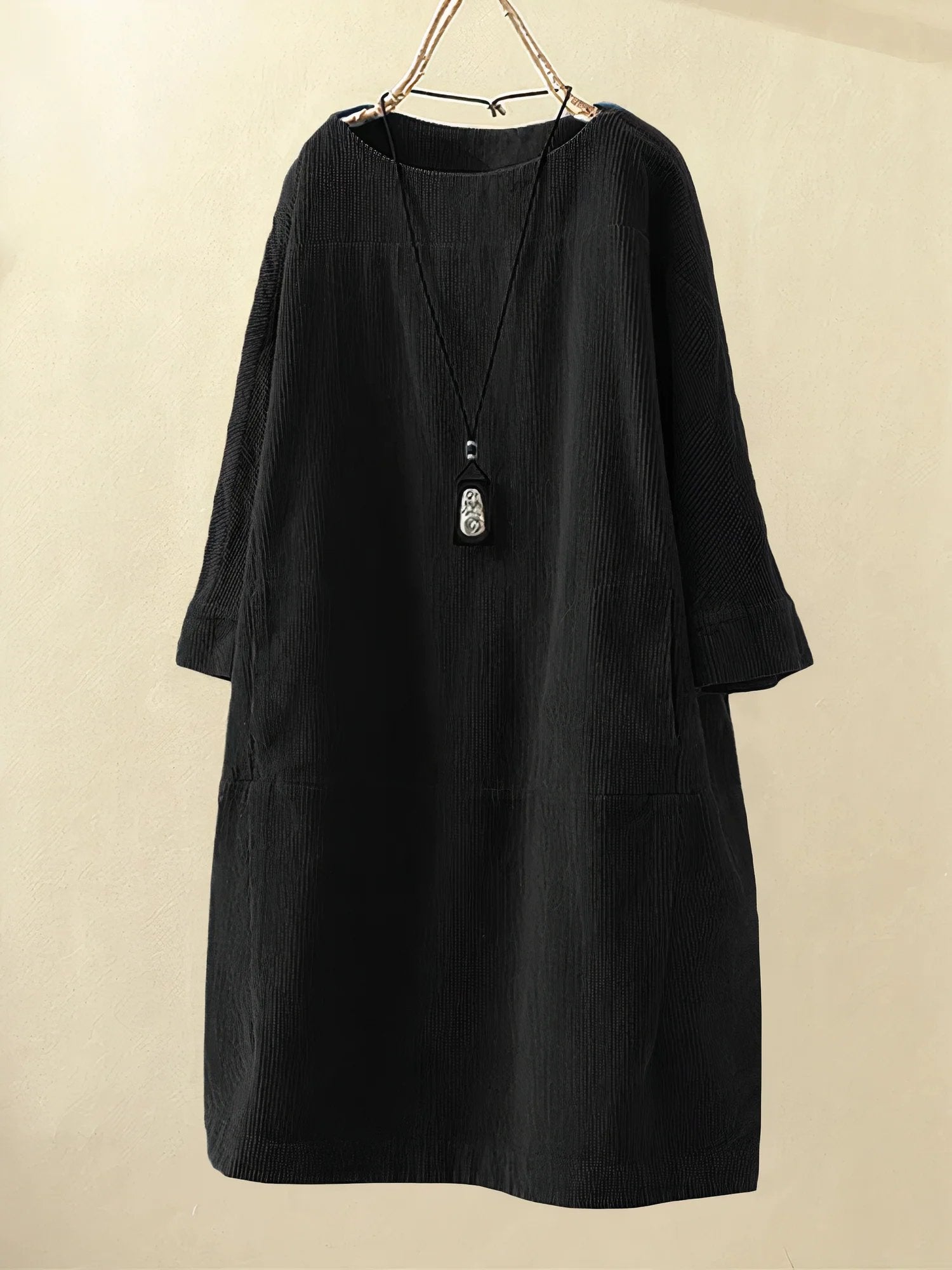 Lyla Corduroy Tunic Dress – Effortless Style with a Vintage Touch