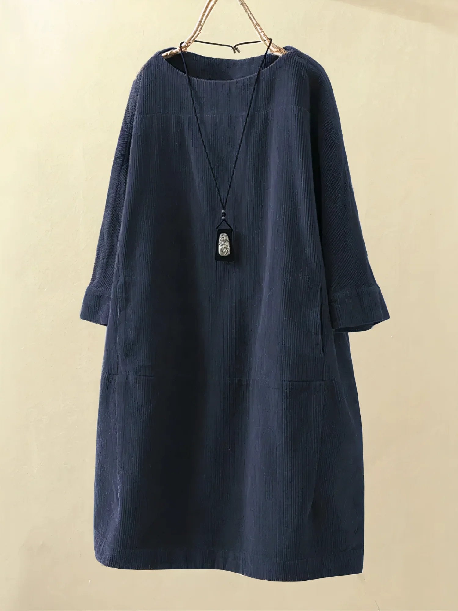 Lyla Corduroy Tunic Dress – Effortless Style with a Vintage Touch