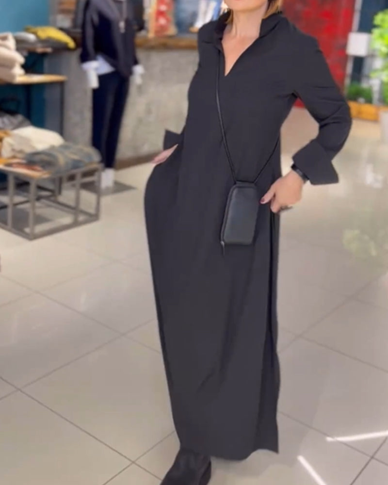 Cecille | Flowing Maxi Dress with Side Slit