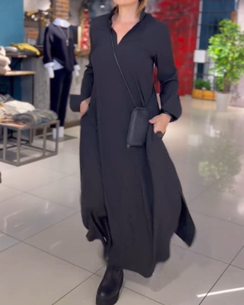 Cecille | Flowing Maxi Dress with Side Slit