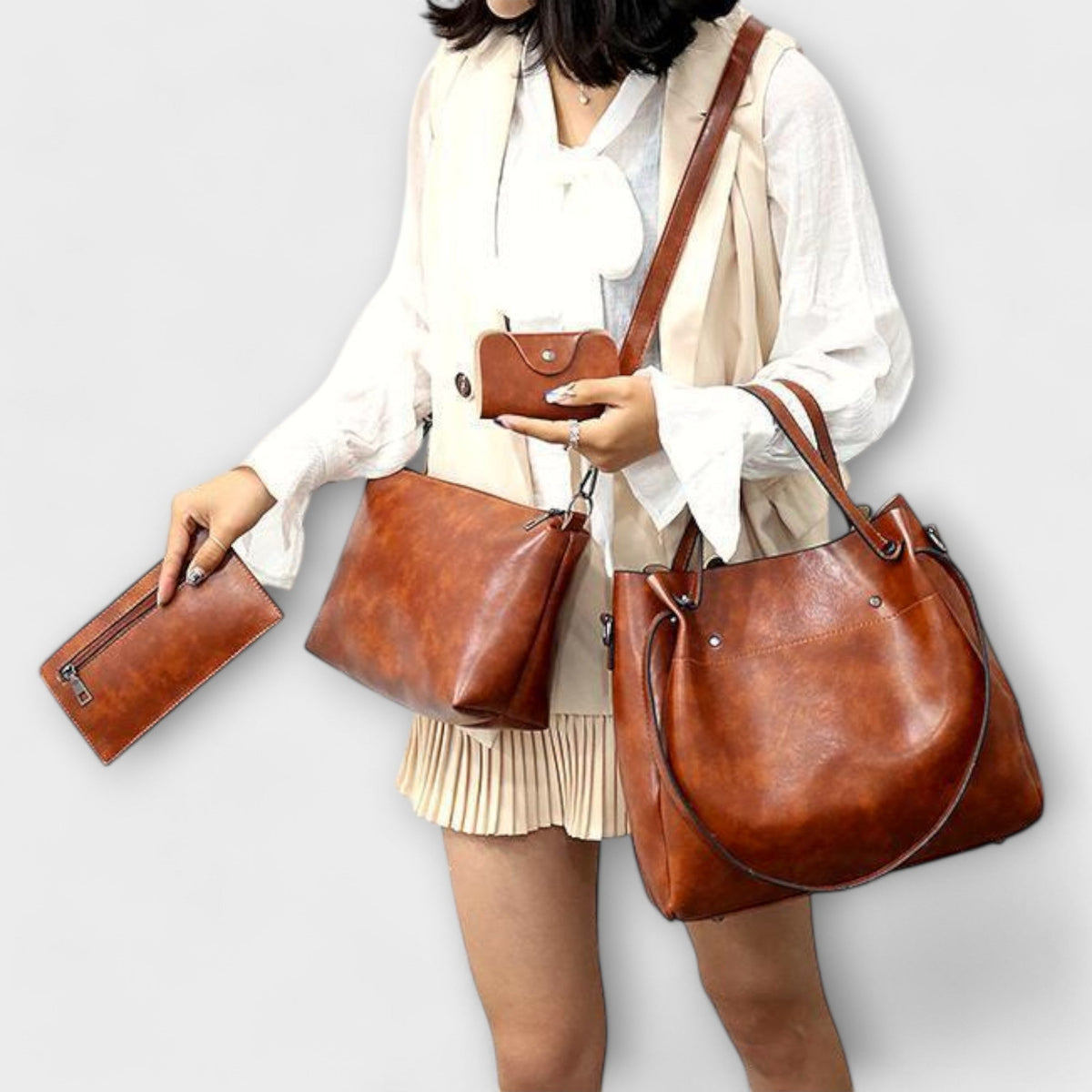 Claire - 4-piece vintage bag set