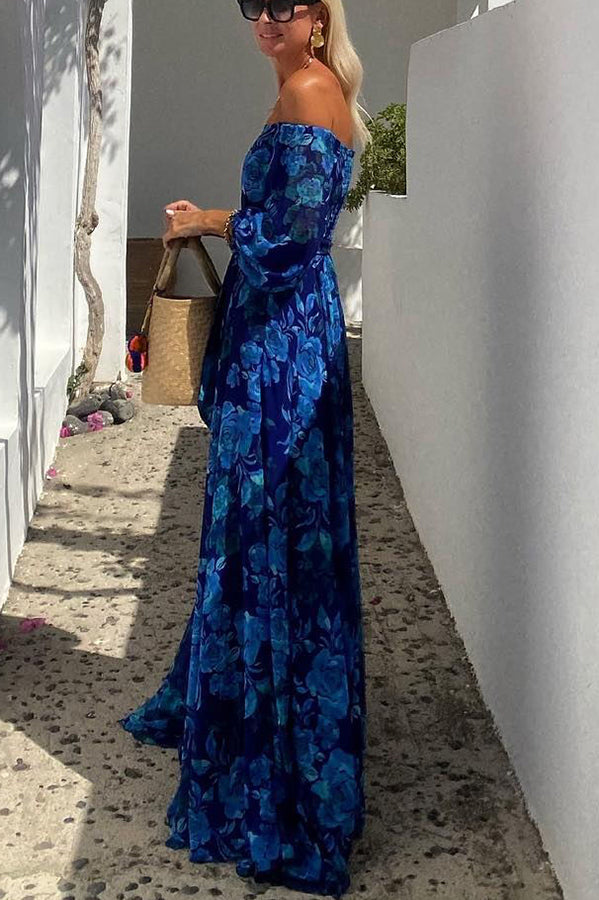 Elvire | Off-Shoulder Floral Maxi Dress