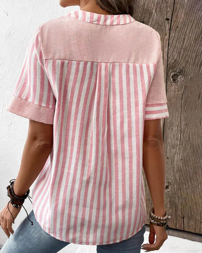 Chic Striped Blouse by Ava