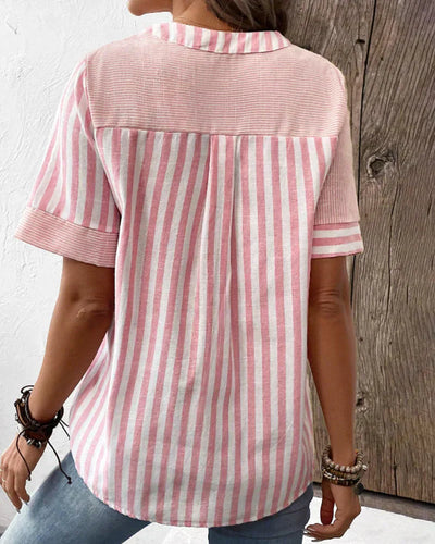 Chic Striped Blouse by Ava