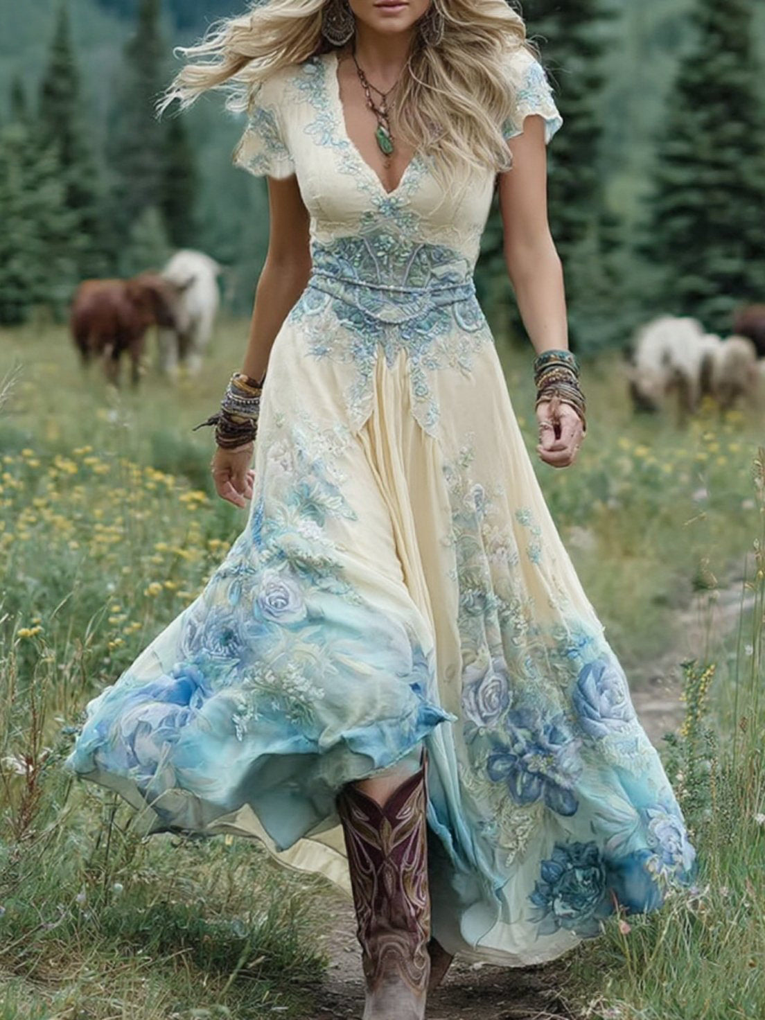 Lavender Bloom Maxi Dress – Flowing Elegance for Every Summer Day