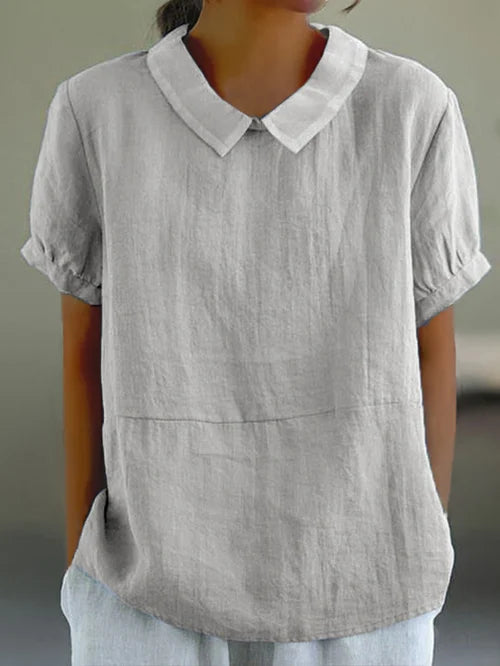 Amalie Casual Fit Collared Top