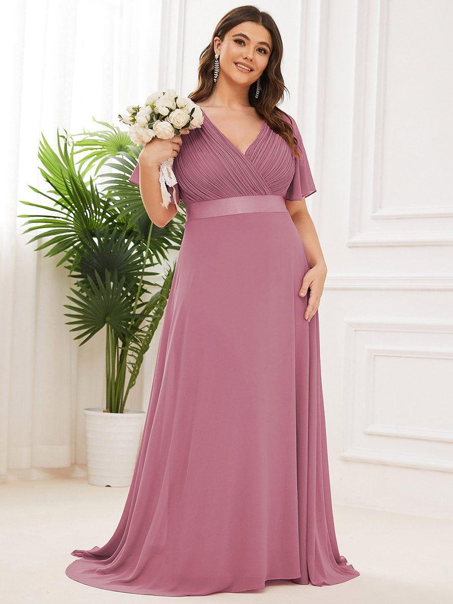 Monique | Elegant Long Bridesmaid Dress with Empire Waist