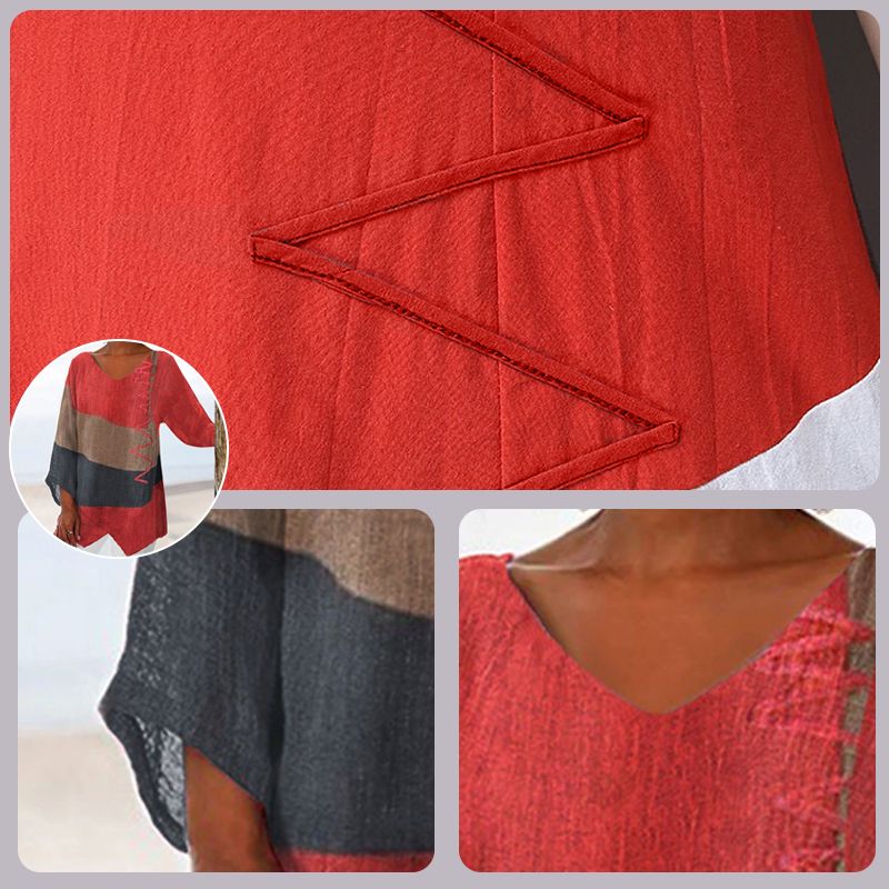 Leviana | Artistic V-Neck Tunic – Creative, Airy & Elegant
