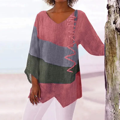 Leviana | Artistic V-Neck Tunic – Creative, Airy & Elegant