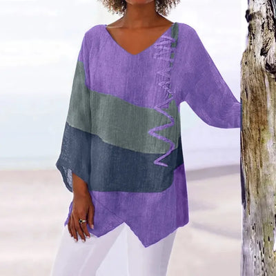 Leviana | Artistic V-Neck Tunic – Creative, Airy & Elegant