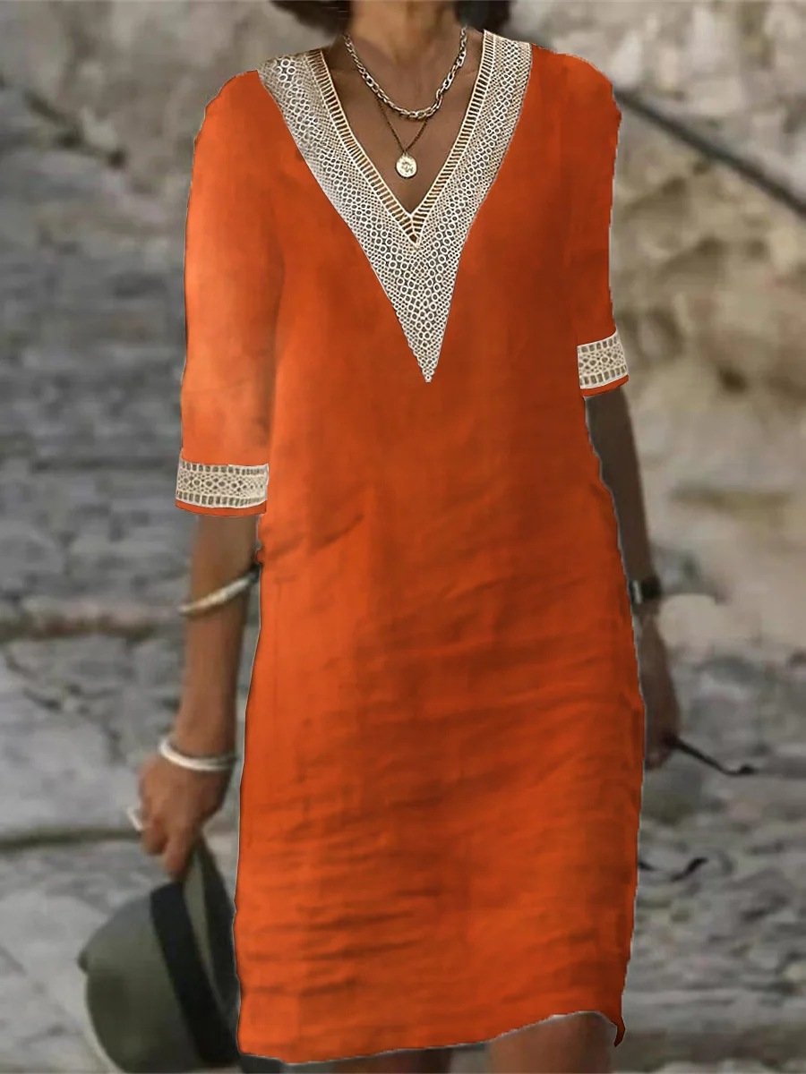 Dakota | Relaxed V-Neck Lace Dress