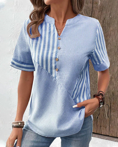 Chic Striped Blouse by Ava