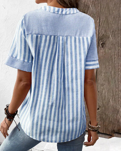 Chic Striped Blouse by Ava