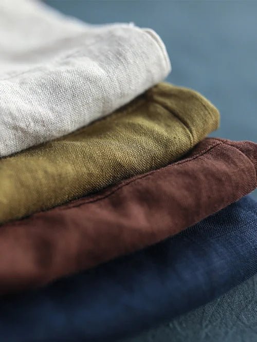 Rhea Women's Long Sleeve Linen Top