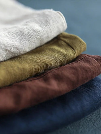 Rhea Women's Long Sleeve Linen Top