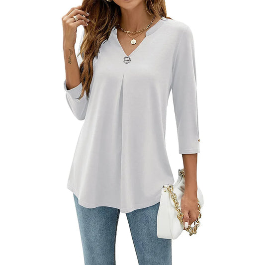 V-Neck Elegant Top by Elena