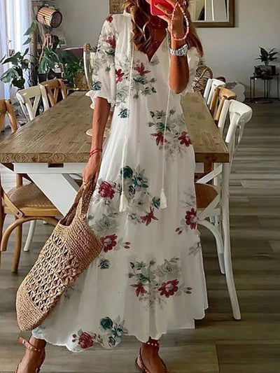 Julie | Bohemian V-Neck Summer Dress