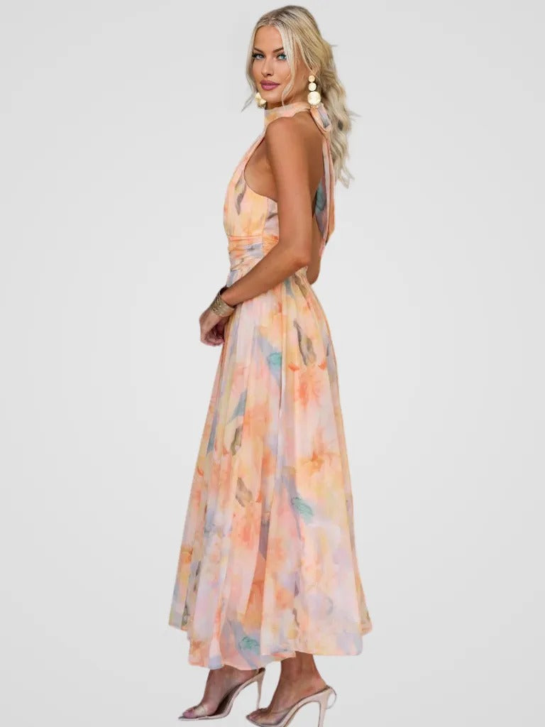 Peppa | Floral Print Midi Dress